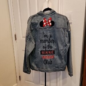 Disney Minnie Mouse Adult Blue Denim Jacket XL